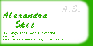 alexandra spet business card